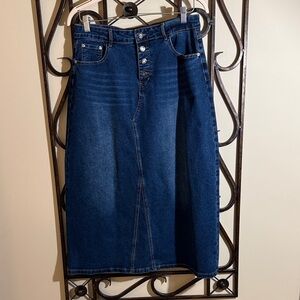 Denim Midi Skirt